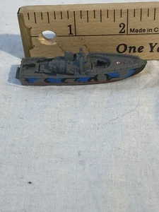 Micro Machines Military Boat Battle Ship 1996 LGTI Terror Troops Gray Blue Camo - Picture 1 of 12