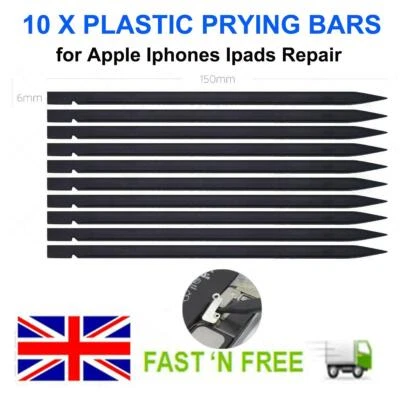 10X BLACK PLASTIC SPUDGER OPEN REPAIR TOOL PRY BAR FOR IPHONE 4/5/7/8/X MAX IPAD - Image 1 of 2