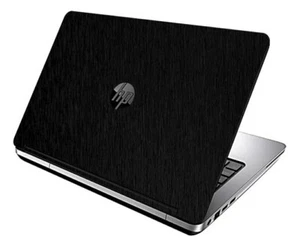 BLACK BRUSHED TEXTURED Vinyl Lid Skin Cover fits HP Probook 640 G1 Laptop - Picture 1 of 1