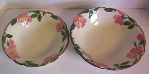 Desert Rose by Fransican 8” And 9” Serving Vegetable Bowls Marked California - Picture 1 of 2