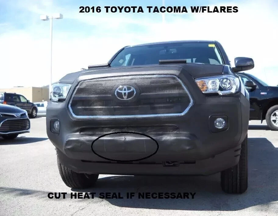 Cubierta de sujetador máscara capó parachoques delantero Lebra para Toyota Tacoma 2016-2023 con bengalas Foto 1 de 4