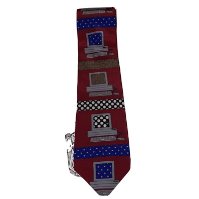 Corbata protectora de pantalla Vicky Davis nueva con etiquetas 100 % seda hecha en EE. UU. Foto 1 de 4