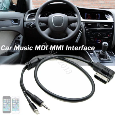 3.5MM Music Interface Adaptor AMI Cable USB AUX Cord  For Audi A3 A4 iphone 6 5S - Image 1 of 4