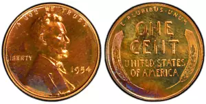 Toned 1954 PR 67 Red Abraham Lincoln Wheat Cent PCGS Graded Certified Slab 412 - Picture 1 of 5