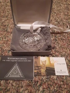 Waterford Crystal 2003 Times Square Ornament Courage Hope For Unity Disc - Picture 1 of 6