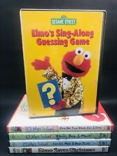 (5) 123 Sesame Street Elmos World Bath Sing Along Christmas Kid Children DVD Lot