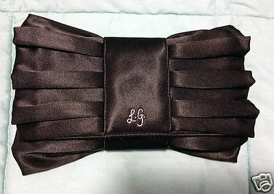 Bolso de mano/de noche Lulu Guinness negro satinado Foto 1 de 4