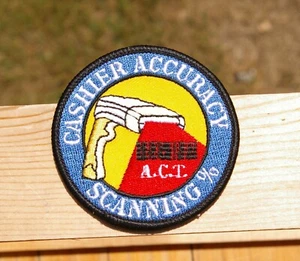 Cashier Accuracy A.C.T. Scanning % 2 3/4" Employee Embroidered Patch - Picture 1 of 4