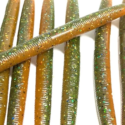 ALL IN FISHING LURES 10 Ct 5” Bluegill Senko Style stick bait worm Bass Fishing