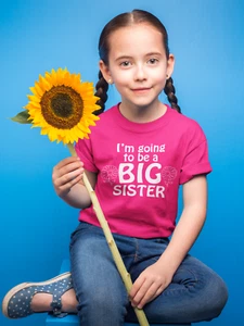 I'm Going to be Big Sister T-Shirt Funny Girl Cute Family Siblings Reavel Gift - Picture 1 of 17