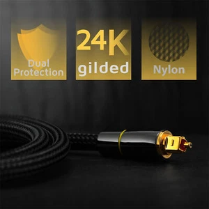Audio Line Easy to Use Plug Play Digital Optical Audio Cable Lightweight - Afbeelding 1 van 12