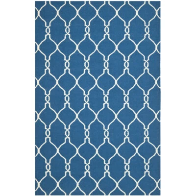 SAFAVIEH Dhurries DHU415A Handwoven Dark Blue Rug - Image 1 of 4
