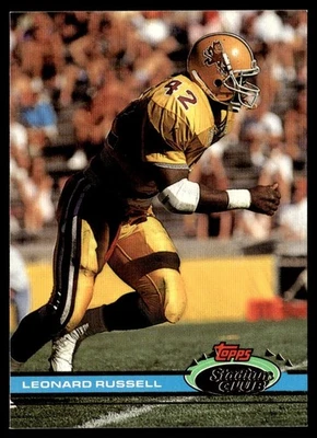1991 Stadium Club Leonard Russell Rookie New England Patriots #435 - Image 1 of 2