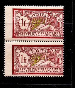 💎 No121 / 1F MERSON NEUF LUXE **** MNH VARIETE PIQUAGE / SIGNE / COTE 670 💎 - Bild 1 von 2