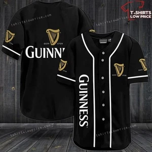Guinness Beer Black Baseball Jersey_puc_28 - Picture 1 of 8