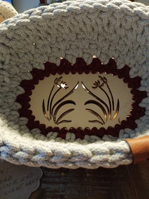 Henkelkorb, Brotkorb, Deko Oval,  Holzboden 23 X 17 cm - Bild 1 von 4