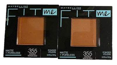 Maybelline Fit Me Matte + Poreless Pressed Powder Coconut 355, 0.29 oz Pack of 2 - Image 1 of 4