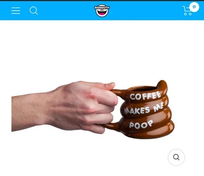 Taza Bigmouth Inc. Coffee Makes Me Poop Foto 1 de 4