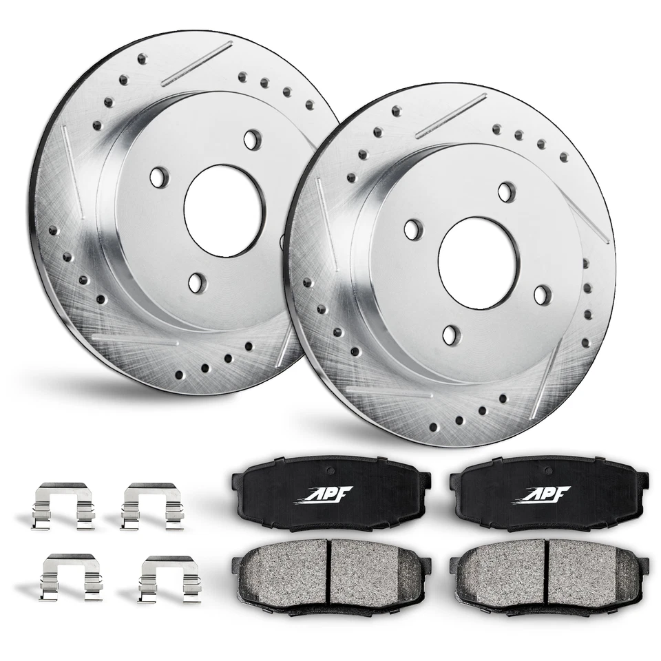 For Kia Spectra (04-09), Kia Spectra5 (05-09) Front Brake Kit Rotors+Pads - Imagem 1 de 4