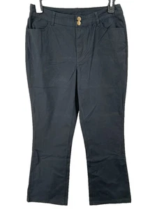 Neu Colleen Lopez Damenhose Gr. 12 schwarz leicht gerades Bein Chino kurz geschnitten - Bild 1 von 11