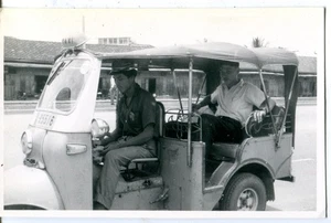 Thailand Siam Bangkok - Auto Rickshaw old real photo in size of postcard - Picture 1 of 3