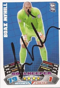 BOAZ MYHILL SIGNED BIRMINGHAM 2011/2012 CHAMPIONSHIP MATCH ATTAX CARD+COA - Picture 1 of 1