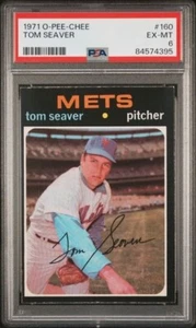 1971 O-Pee-Chee Tom Seaver #160 New York Mets Classificato PSA 6 EX-MT - Foto 1 di 2