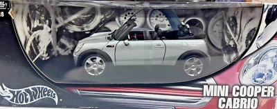MINI COOPER CABRIO 1:18 DIECAST MODEL BY HOT WHEELS – COLLECTIBLE CAR - Image 1 of 4