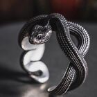 925 Silver Snake Cubic Zirconia Rings Jewelry for Women/Men Ring Sz Adjustable