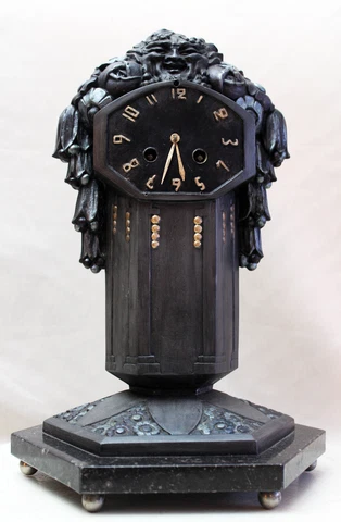 Art Nouveau French Clock 1920  DESIGN BY G. LIMOUSINE rare collectors item Cover