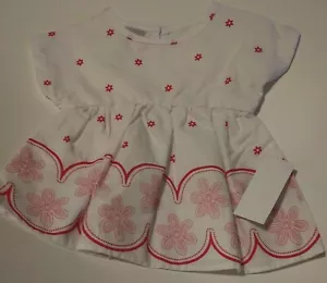 Little Wonders Vestido blanco con flores estampadas rojas Niña - talla 0-3 Mes - Imagen 1 de 5