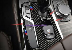 Real Carbon Fiber Inner Gear Shift Frame Cover Trim For BMW 5 Series G30 18-2022