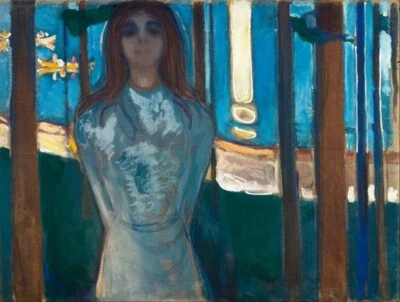 The Voice – Summer Night Art Print – Edvard Munch Symbolist Expressionism 1896 - Image 1 of 2