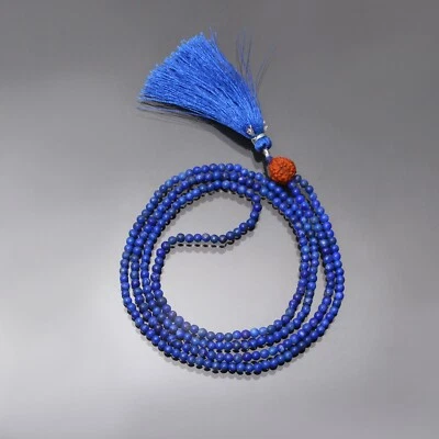 Lapislázuli Natural Suave Redondo Cuentas Mala, 3mm Lapislázuli Joyería Mala Foto 1 de 4