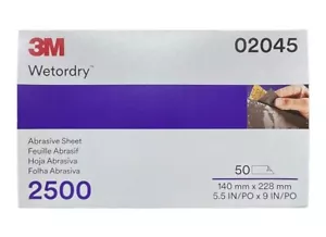 3M Wetordry Abrasive Sandpaper Sheet (02045, 2045), 2500 Grit, 50 Count - Picture 1 of 5