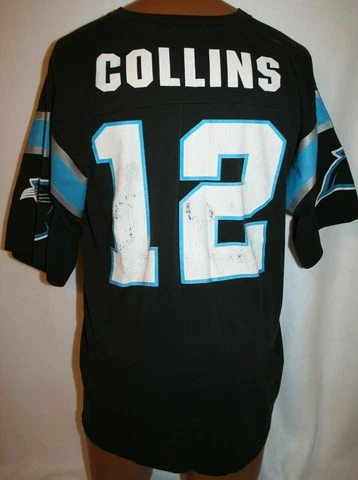 Vintage 90s CAROLINA PANTHERS Kerry Collins JERSEY SHIRT XL NFL Football Cover