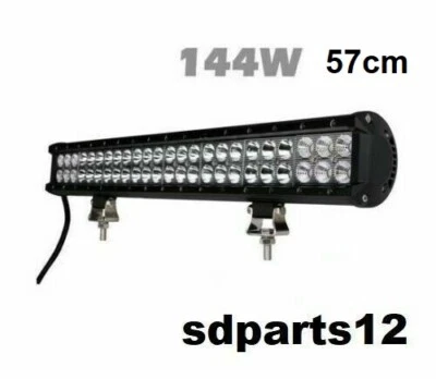 57 cm 144W LED Barre Projecteur Phare de Travail Spot Flood pour 4x4 Off-road
