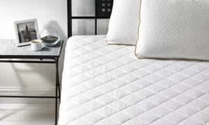 Microfibre Non-Allergenic Satin Mattress Protector - Picture 1 of 3