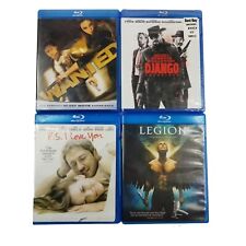 Lot of 4 Blu-ray DVD's Legion Wanted P.S. I Love You & DJANGO 3 Like New 1 New