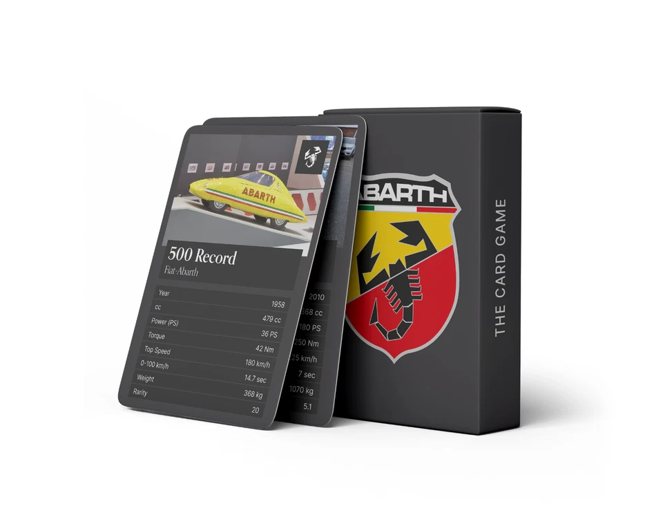 Official Club Abarth gamify Card Game playing classic car Fiat Simca Porsche - Image 1 of 1