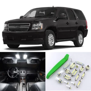 Xenon White 13pcs Interior LED Light Kit for 07-14 Chevrolet Tahoe + Free Tool - Picture 1 of 8