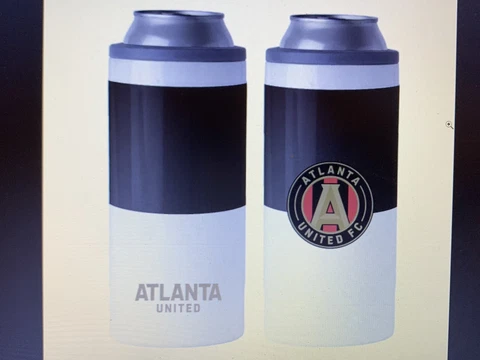 Atlanta United FC 12oz. Slim Can Cooler, Brand New, Stainless Steel Cover