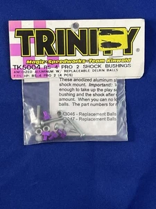 Trinity Rc Car RS-4 Pro 2 Shock Bushings Purple Anodized Vintage HPI Touring - Picture 1 of 1