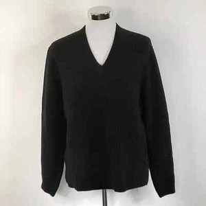 H&M Blue Ribbed V-Neck Cotton Blend Knit  Sweater Small  - Picture 1 of 10