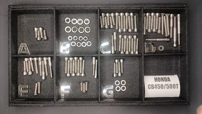 Honda CB450 Cl450 CB500t K1-K7 Stainless Bolt Screw Kit  Polished Engine Set - Image 1 of 4