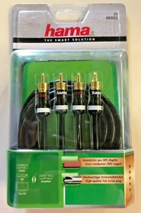 Hama! 83023 The Smart Solution 3,0m, 2Chinch/2Chinch Chinch Kabel, vergoldet ## - Bild 1 von 2