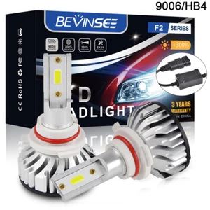 Bevinsee 9006 HB4 LED Headlight Fog Light 50W 6000LM White High Low Beam Bulbs - Picture 1 of 12