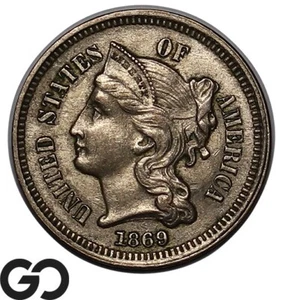 1869 Three Cent Nickel - Picture 1 of 3