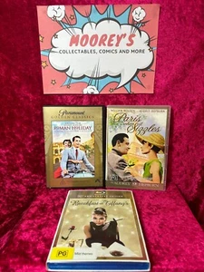 Audrey Hepburn Movie Bundle - 3 Movies (DVD) Vintage - Romance - Region 4 - Foto 1 di 7