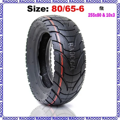 80/65-6 Tire Tubeless fit 10x3  & 255x80  Scooter Varla Mantis  Electric Scooter - Image 1 of 4
